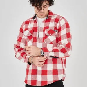 Kirmizi ve beyaz kareli gomlek