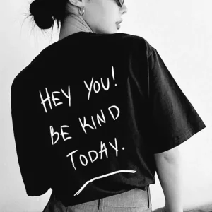 Kadin siyah Tee shirt