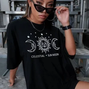 Siyah kadin Tee shirt