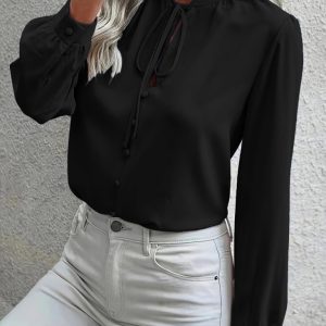 Uzun kollu siyah bluz