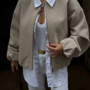 Krem renkli kadin ceketi